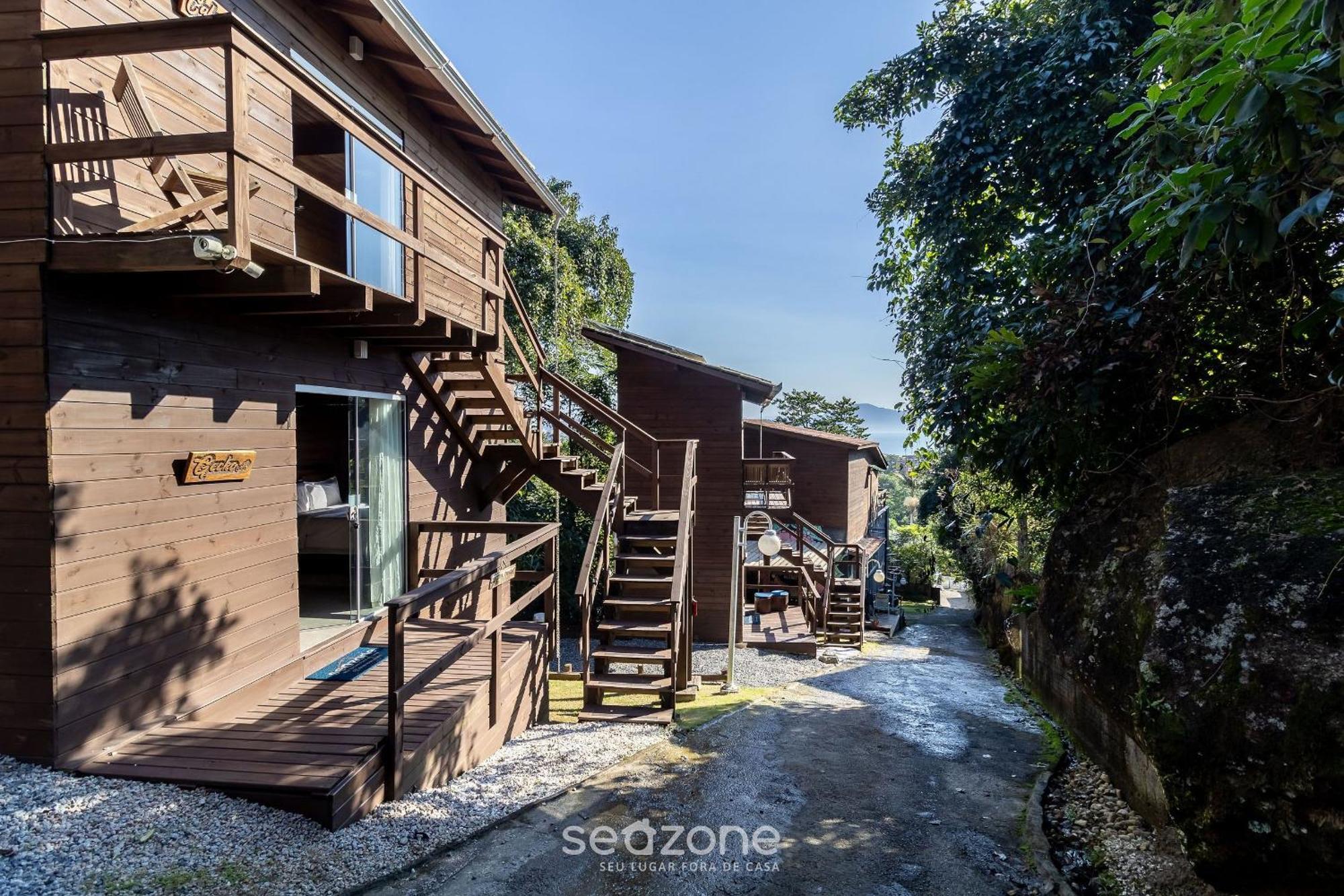 דירות Florianópolis Chale Rustico Vista Panoramica Para O Mar Mav002 מראה חיצוני תמונה